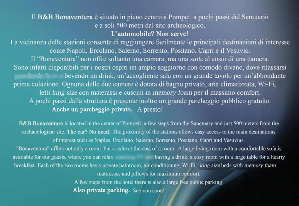 B&B Bonaventura Pompei Bagian luar foto